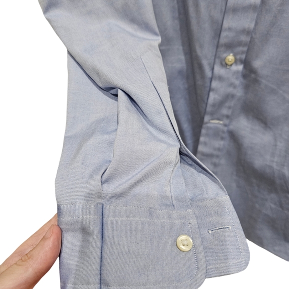 Ralph Lauren 17/43 Mens Blue Oxford Dress Shirt Large - Picture 5 of 7